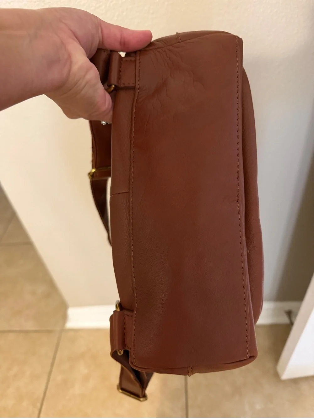 American Leather Brown Leather Backpack